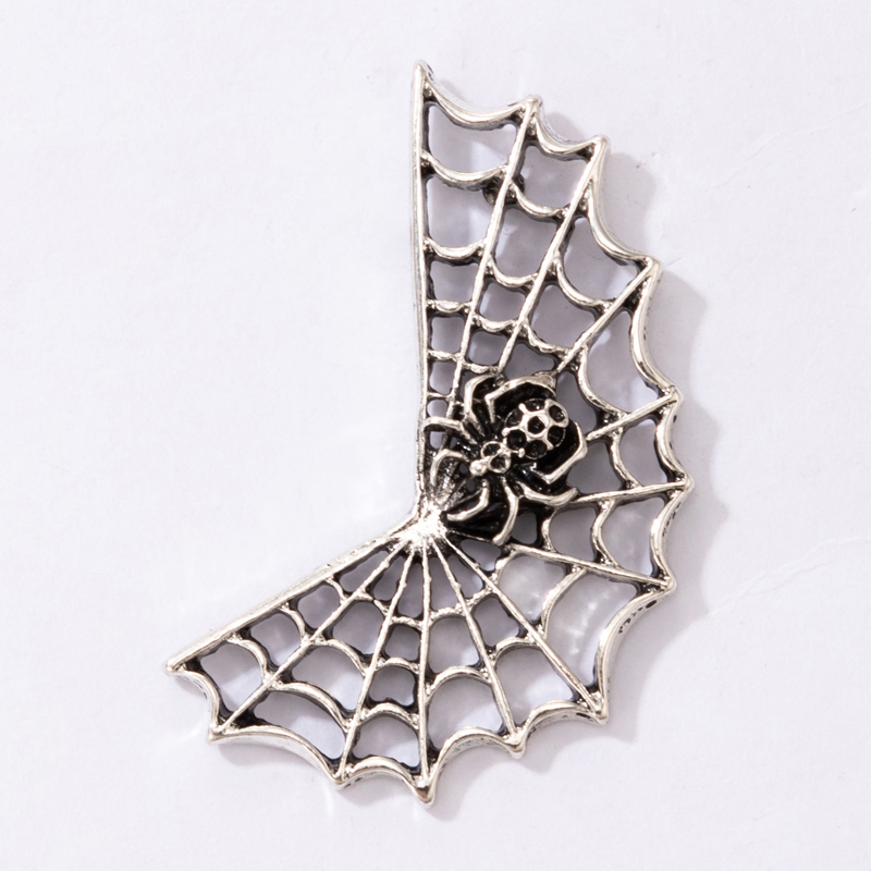 Funny Spider Web Alloy Ear Studs display picture 2