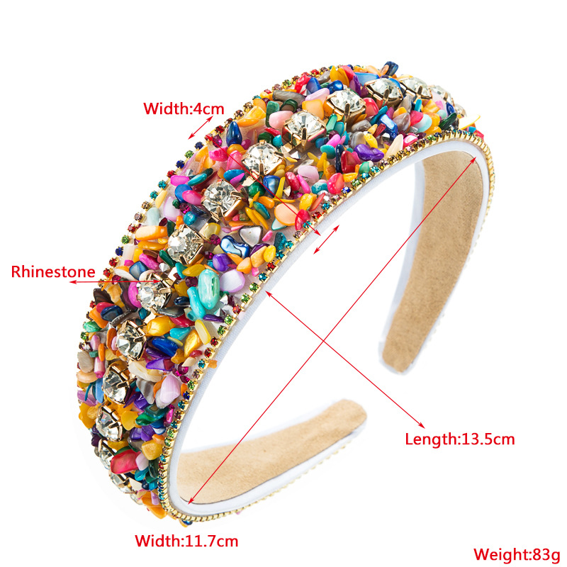 Baroque Style Colorful Turquoise Inlay Rhinestones Hair Band display picture 1