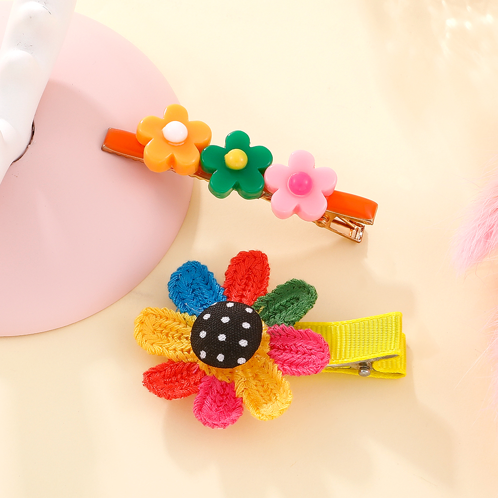 Sweet Flower Synthetics Plastic Stoving Varnish Hair Clip 1 Set display picture 1