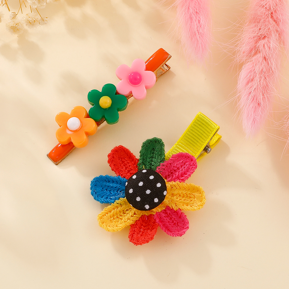 Sweet Flower Synthetics Plastic Stoving Varnish Hair Clip 1 Set display picture 2