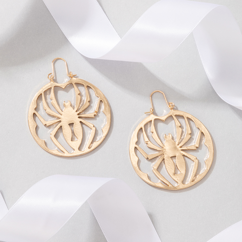 Exaggerated Spider Alloy Hollow Out Earrings display picture 5