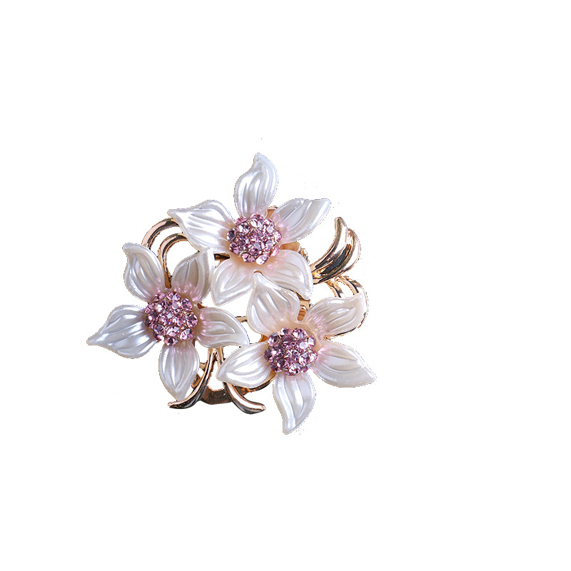 French Style Flower Alloy Plating Inlay Artificial Rhinestones Brooches 1 Piece display picture 2
