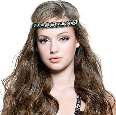 Retro Fashion Heart Shape Beaded Inlay Artificial Rhinestones Glass Hair Band display picture 4