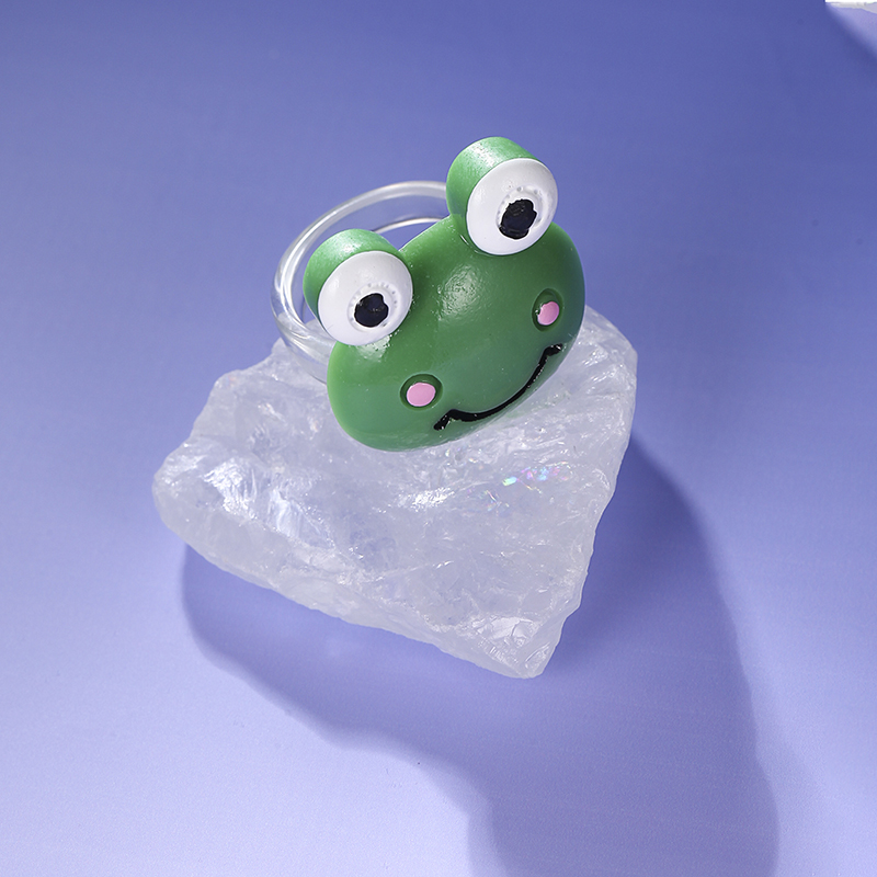 Cartoon Style Frog Plastic Resin Rings 1 Piece display picture 3