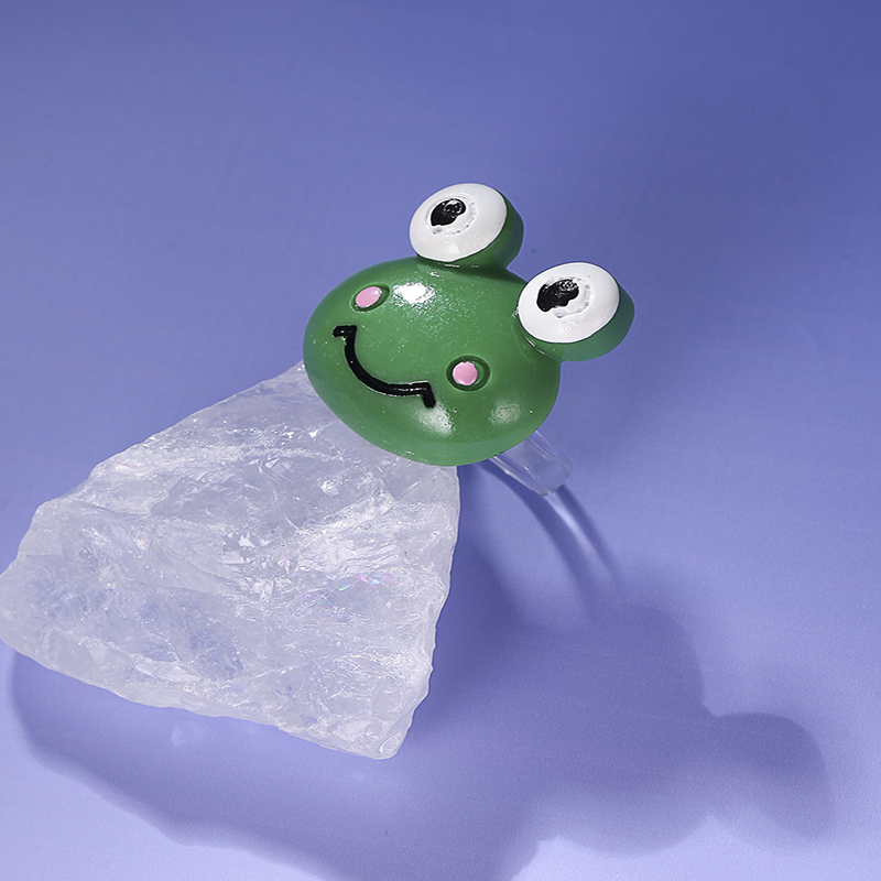 Cartoon Style Frog Plastic Resin Rings 1 Piece display picture 2
