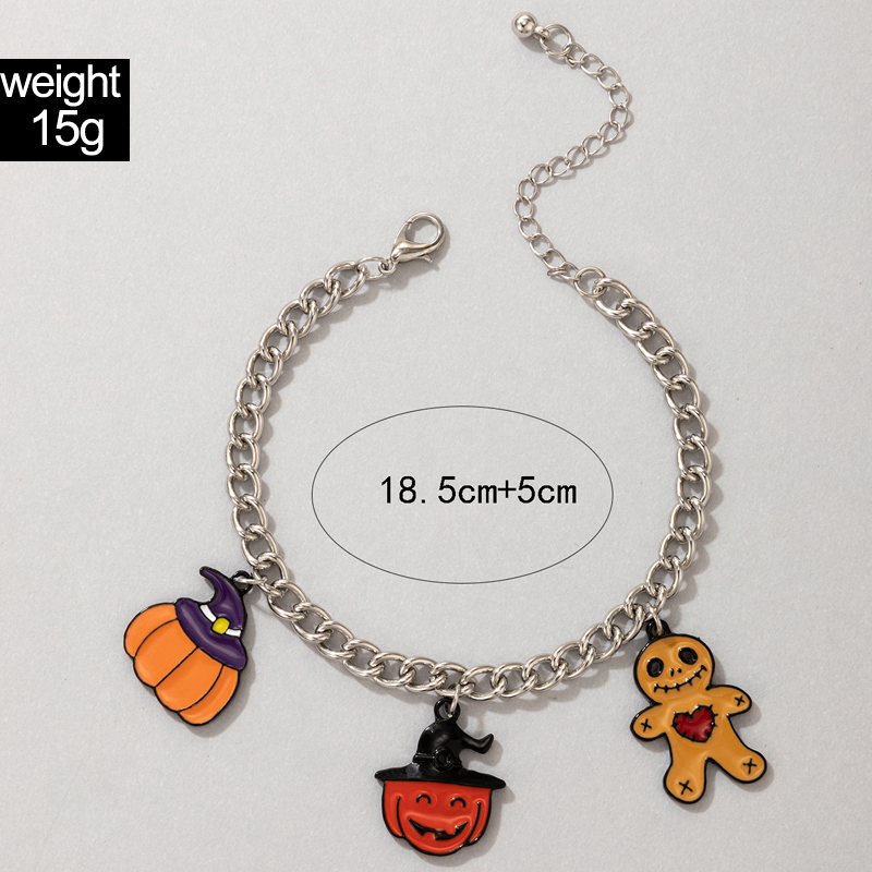 Funny Pumpkin Doll Alloy Bracelets display picture 1