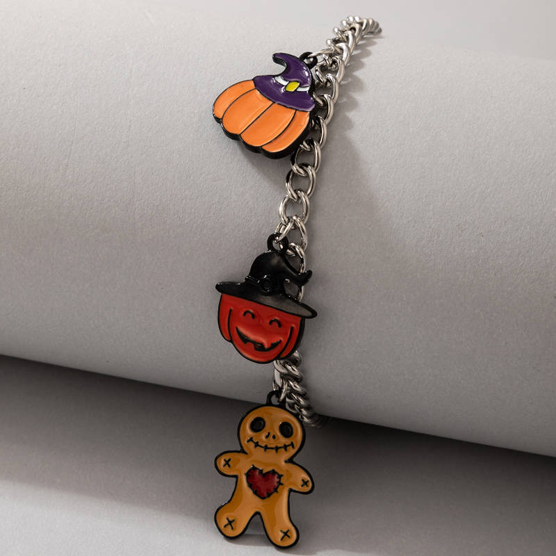 Funny Pumpkin Doll Alloy Bracelets display picture 3