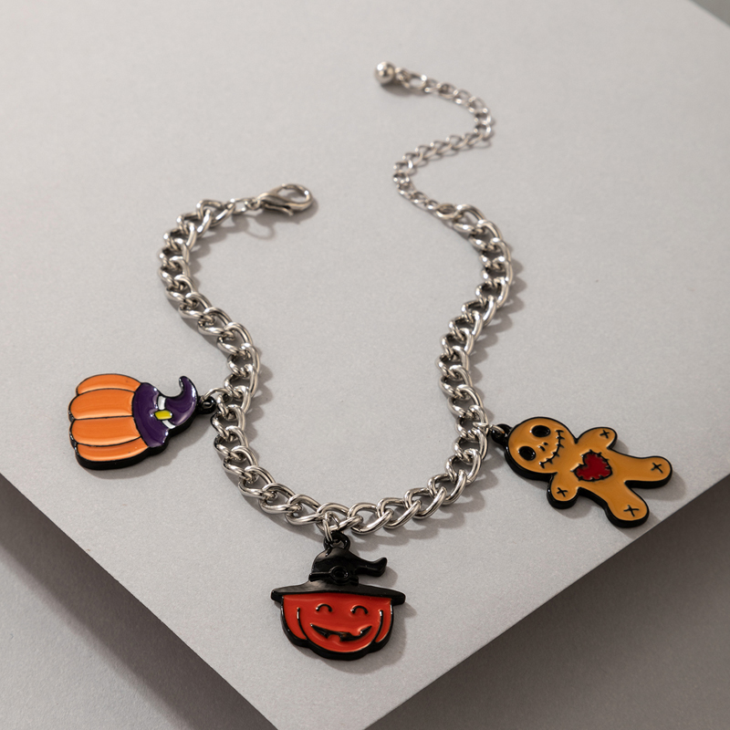 Funny Pumpkin Doll Alloy Bracelets display picture 2