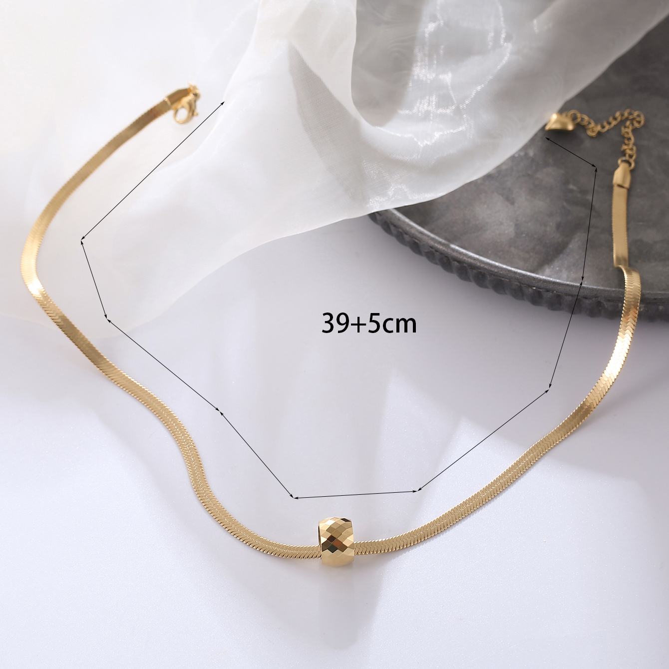 Fashion Argyle Stainless Steel Necklace Plating Stainless Steel Necklaces 1 Piece display picture 3