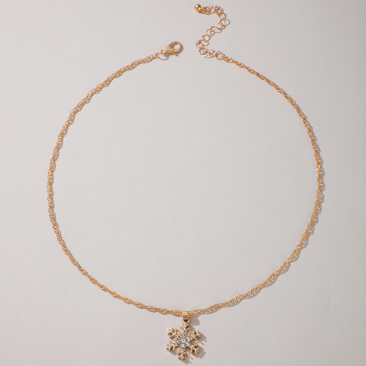 Fashion Snowflake Alloy Inlay Zircon Necklace display picture 5