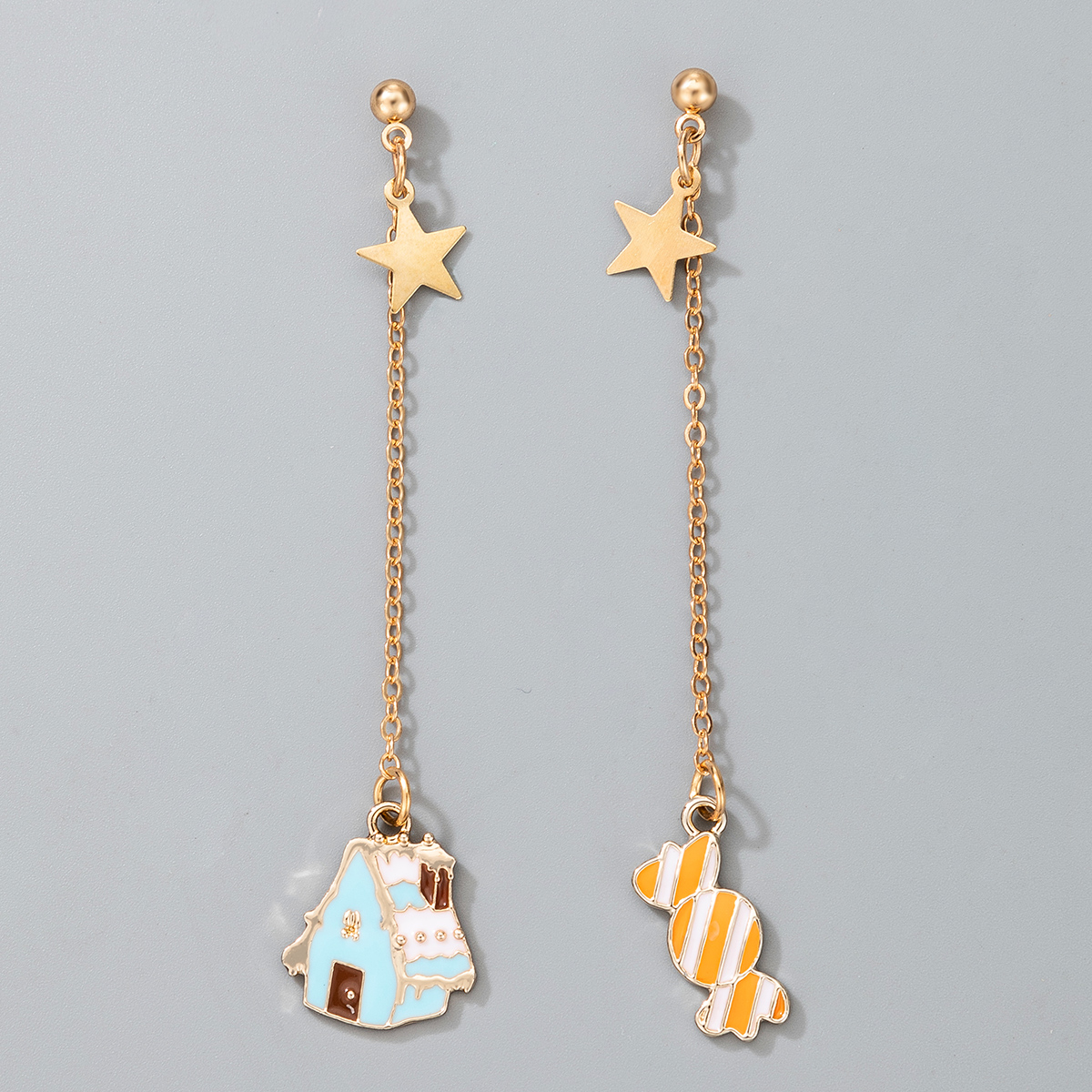 Simple Style Christmas House Alloy Plating Drop Earrings 1 Pair display picture 1