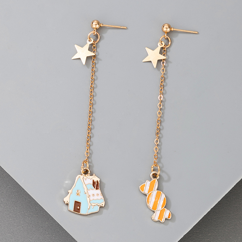 Simple Style Christmas House Alloy Plating Drop Earrings 1 Pair display picture 4