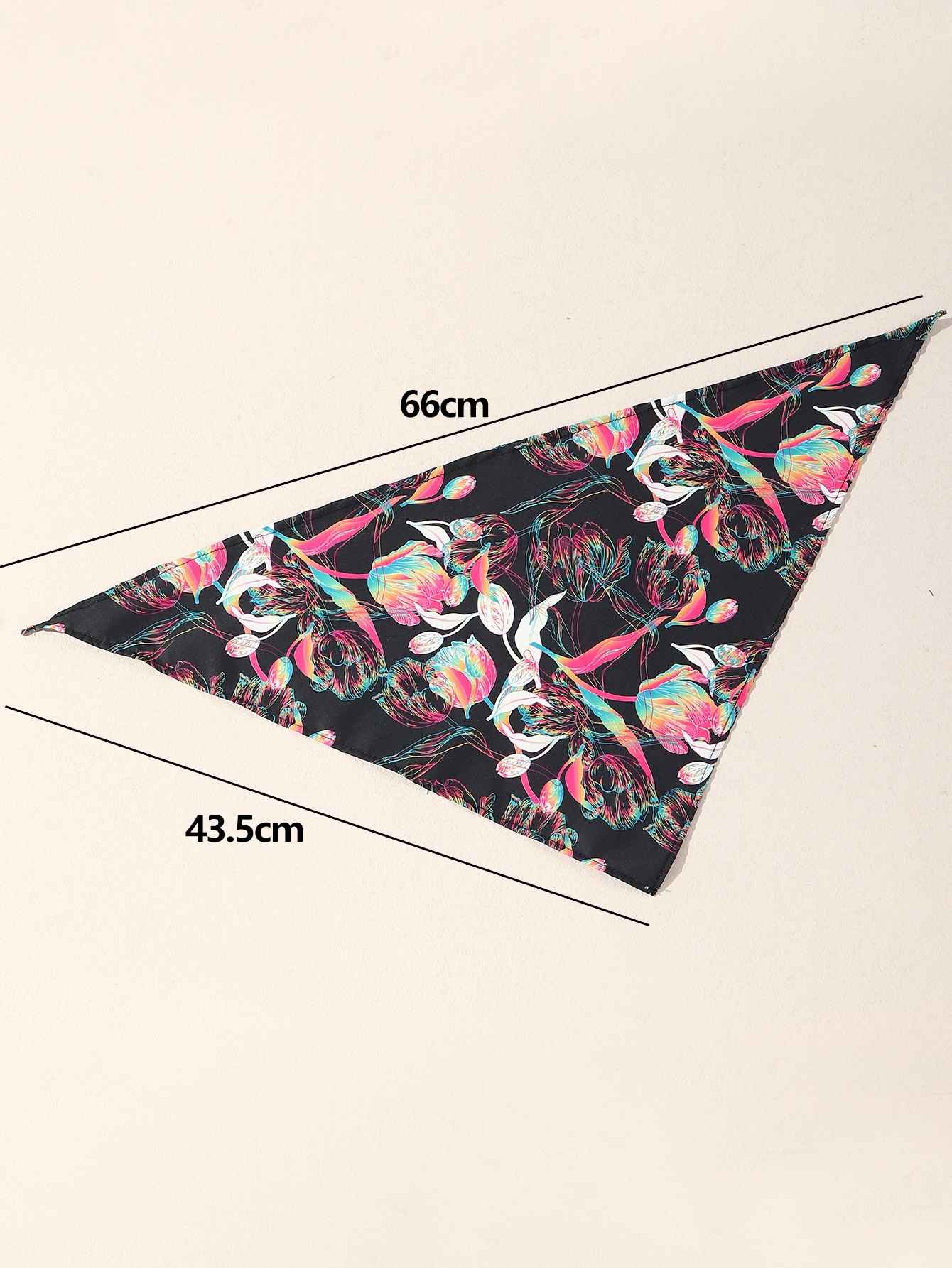 Retro Flower Polyester Printing Pet Scarf display picture 3