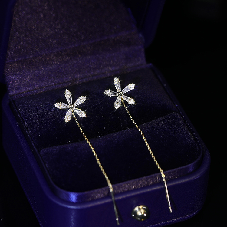 Fashion Flower Alloy Inlay Rhinestone Earrings display picture 10
