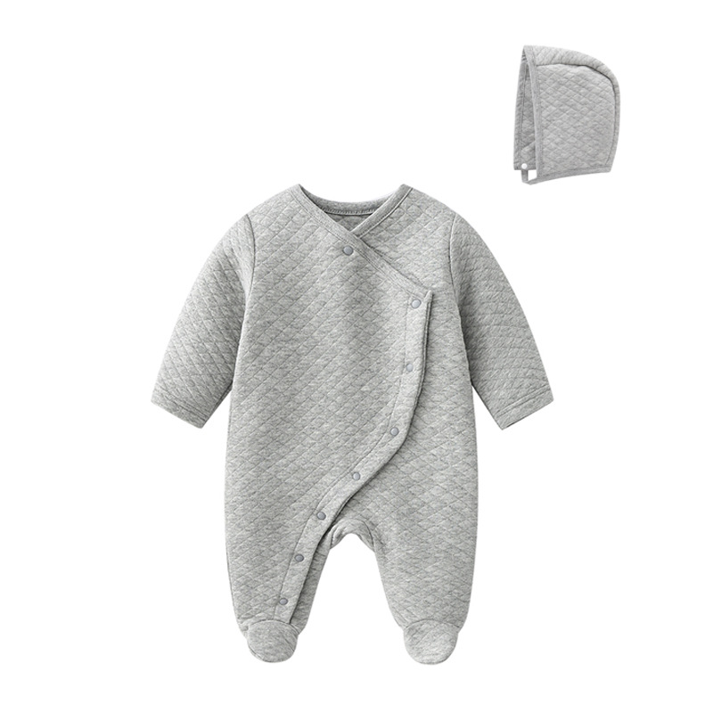 Casual Solid Color 100% Cotton Baby Clothes display picture 3