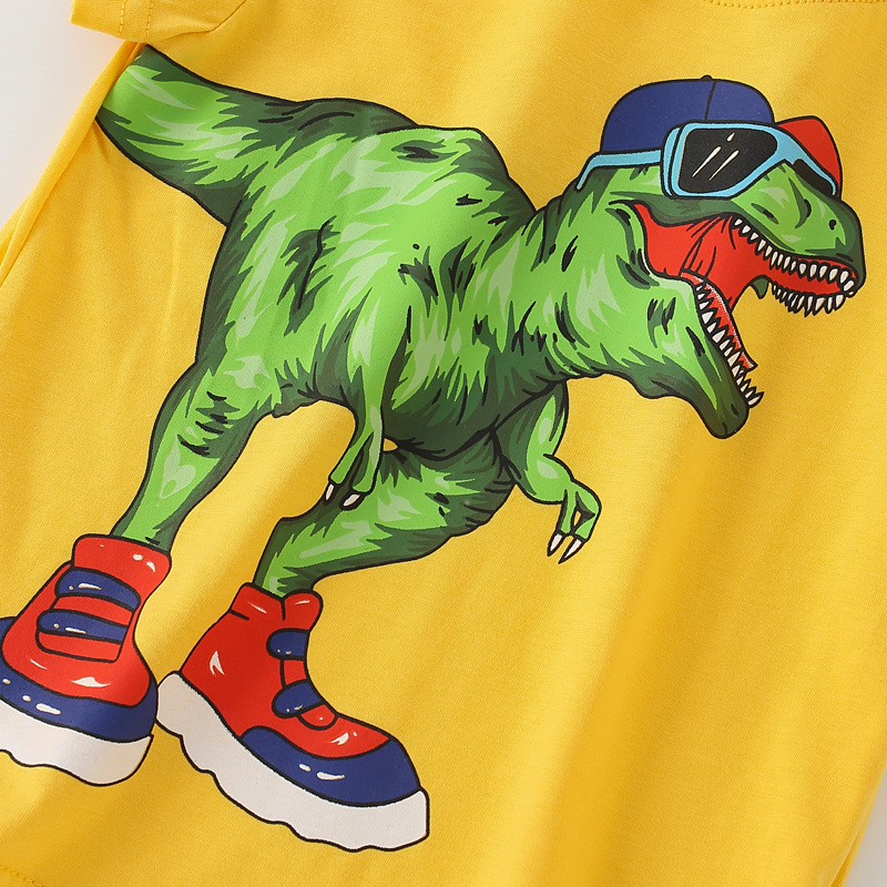 Fashion Dinosaur 100% Cotton Baby Clothes display picture 4