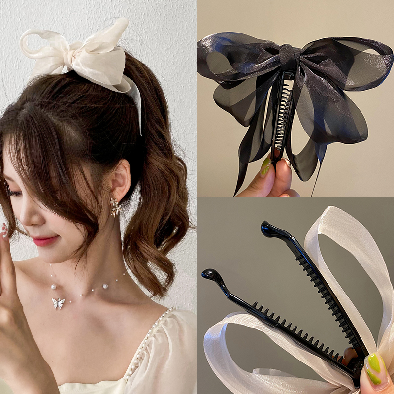 Sweet Bow Knot Organza Hair Clip display picture 6