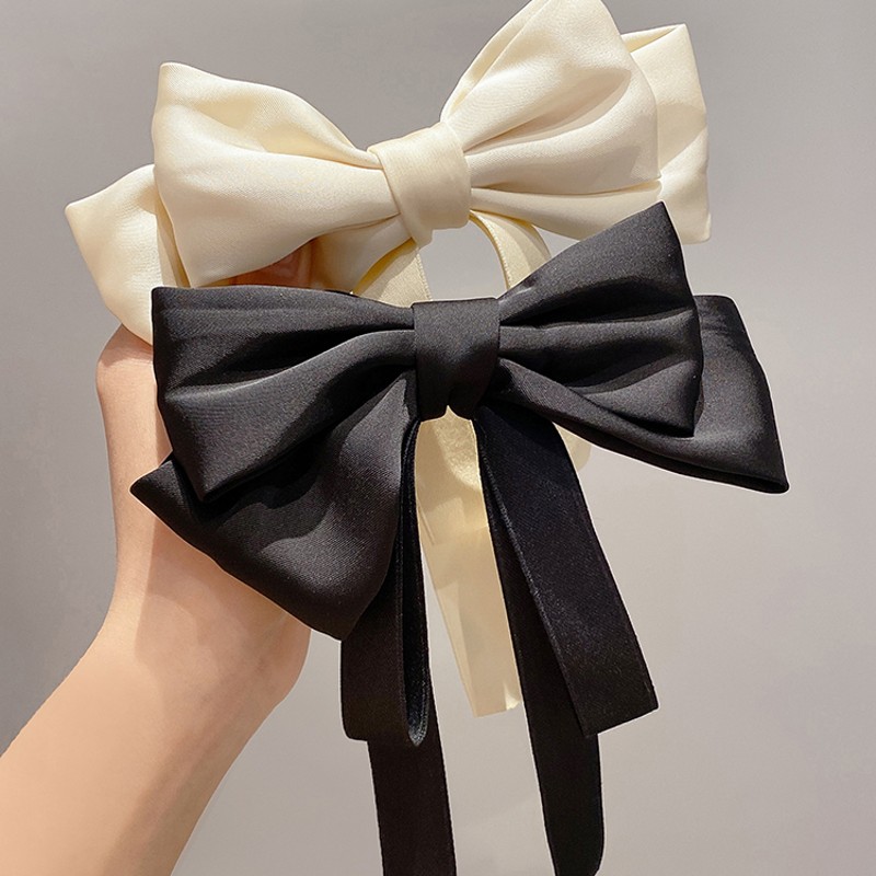Simple Style Solid Color Cloth Bowknot Hair Clip display picture 2