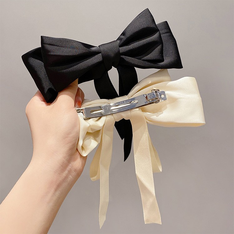Simple Style Solid Color Cloth Bowknot Hair Clip display picture 1