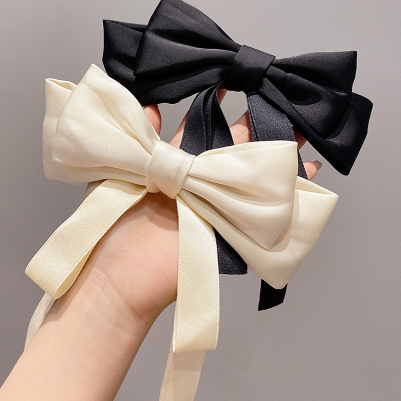 Simple Style Solid Color Cloth Bowknot Hair Clip display picture 3