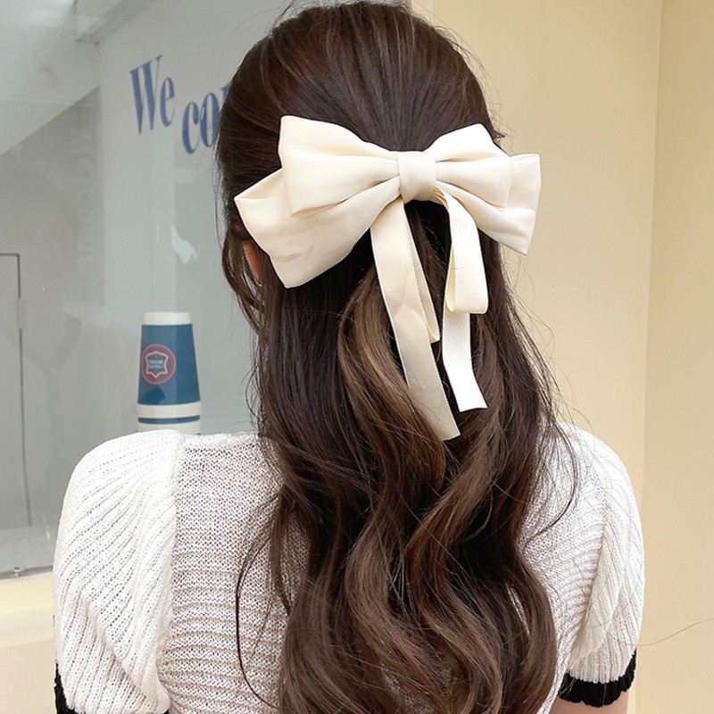 Simple Style Solid Color Cloth Bowknot Hair Clip display picture 4