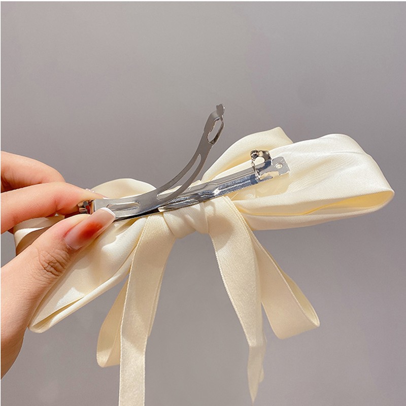 Simple Style Solid Color Cloth Bowknot Hair Clip display picture 8