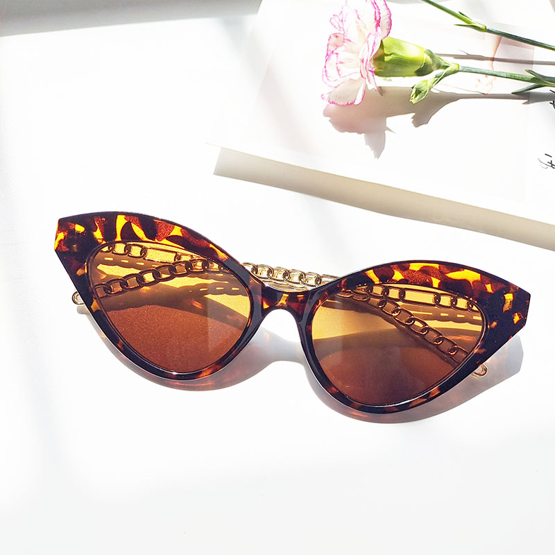 Unisex Fashion Leopard Pc Resin Cat Glasses Sunglasses display picture 9