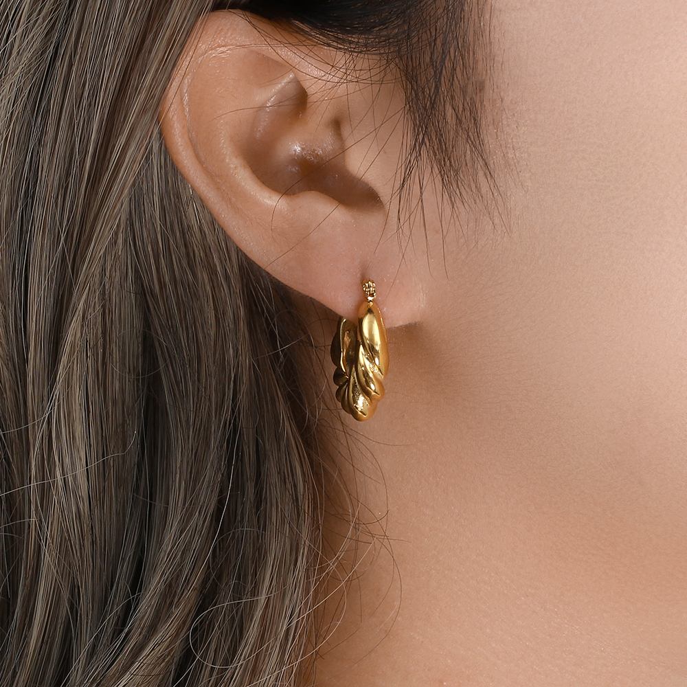 Vintage Style Geometric Stainless Steel Earrings Plating Gold Plated Stainless Steel Earrings display picture 11