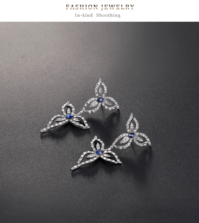 Moda Geométrico Aleación Embutido Diamante De Imitación Vidrio Pendientes Collar 1 Juego display picture 8