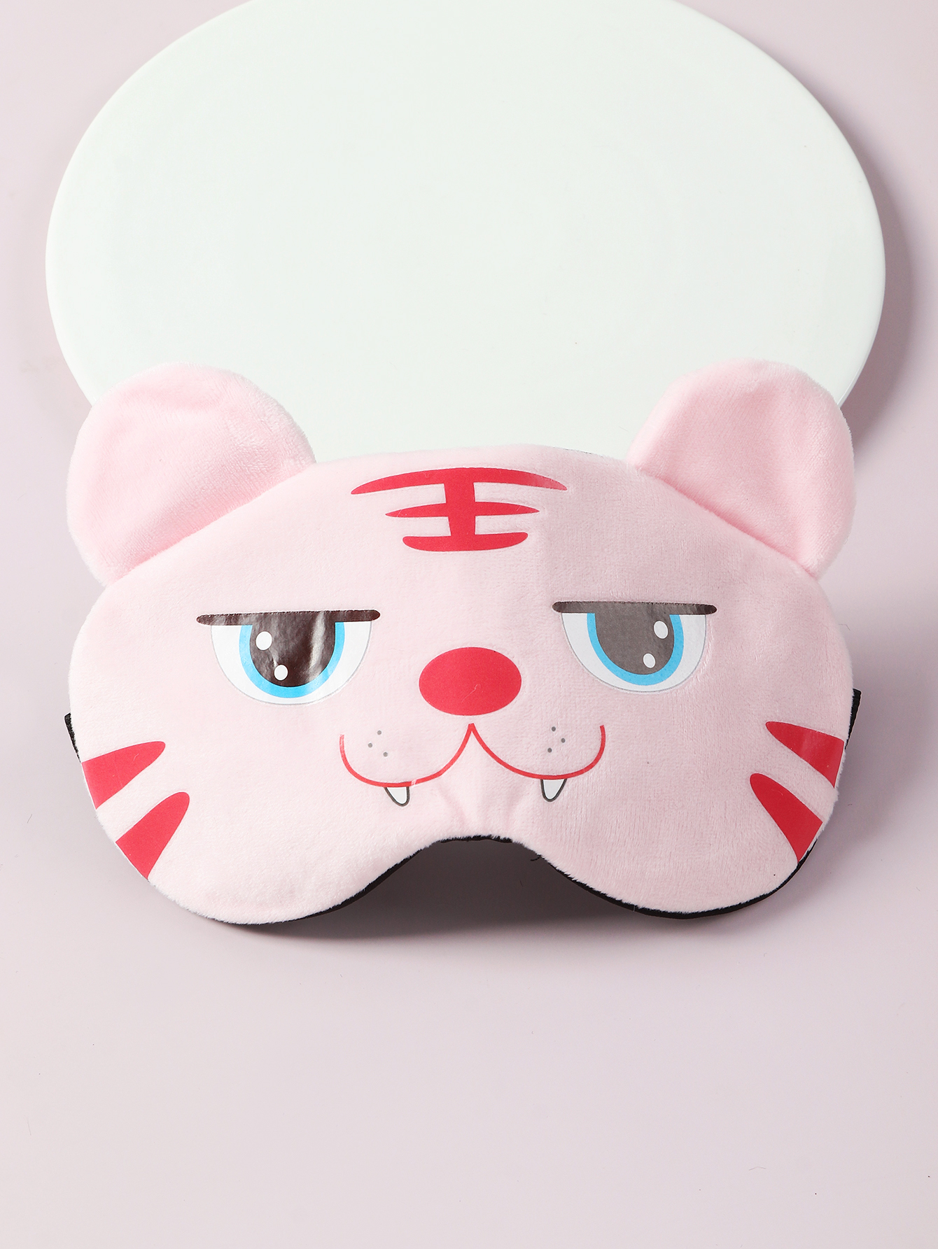 Cartoon Cute Plush Pink Tiger Shading Sleep Mask display picture 6