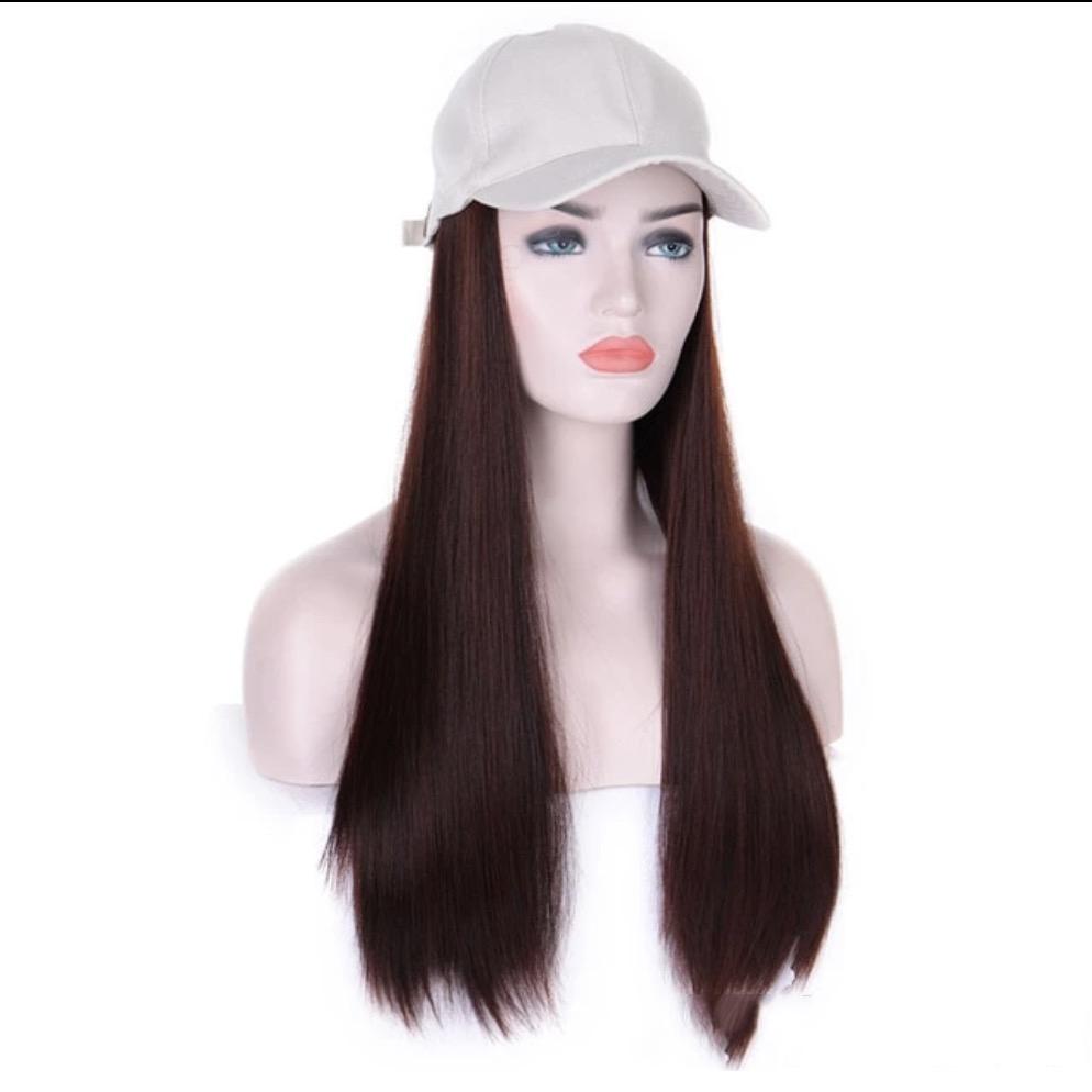 Women's Fashion Brown Light Brown Black Casual Chemical Fiber Centre Parting Long Straight Hair Wigs display picture 3