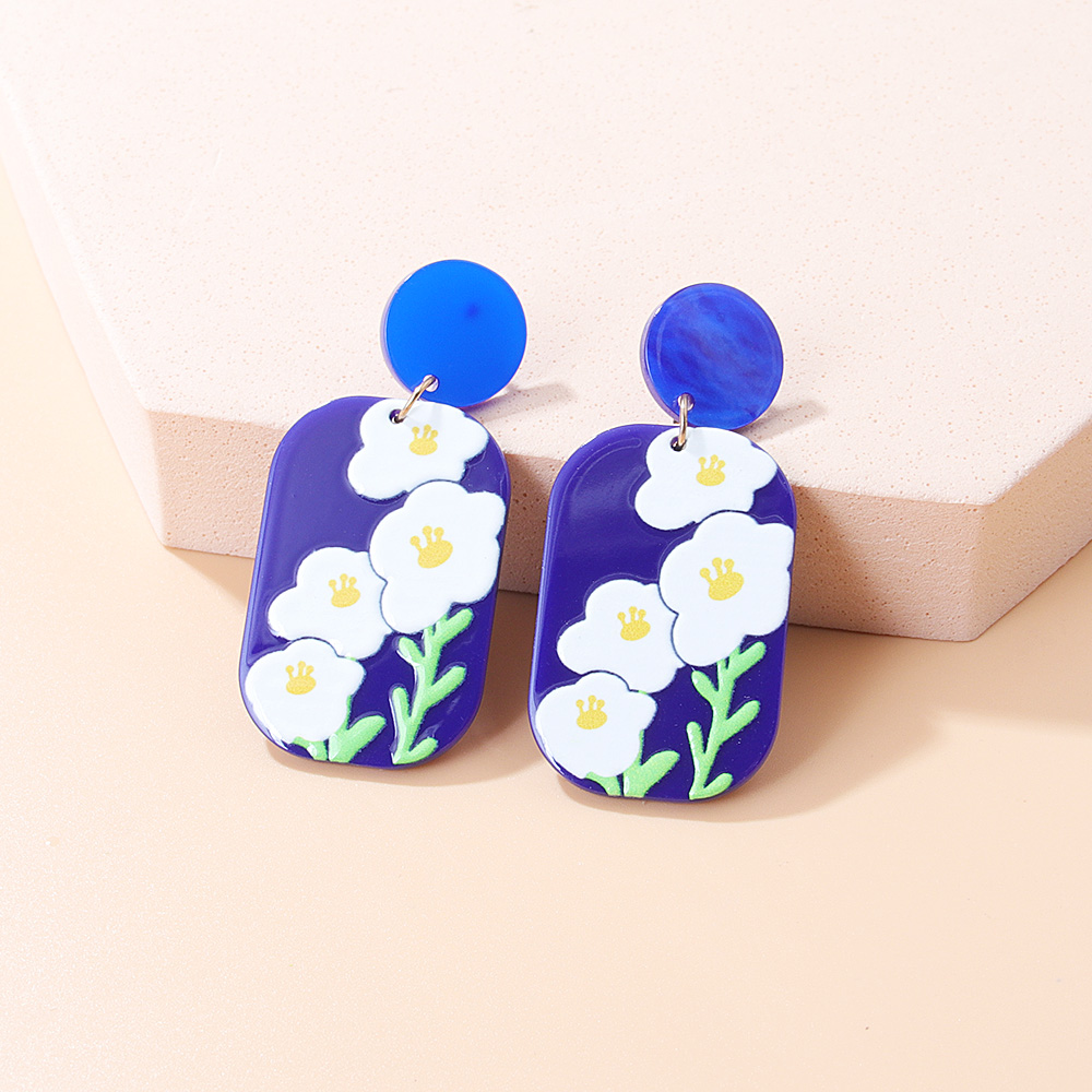 Cute Plant Arylic Printing Arylic Drop Earrings display picture 15