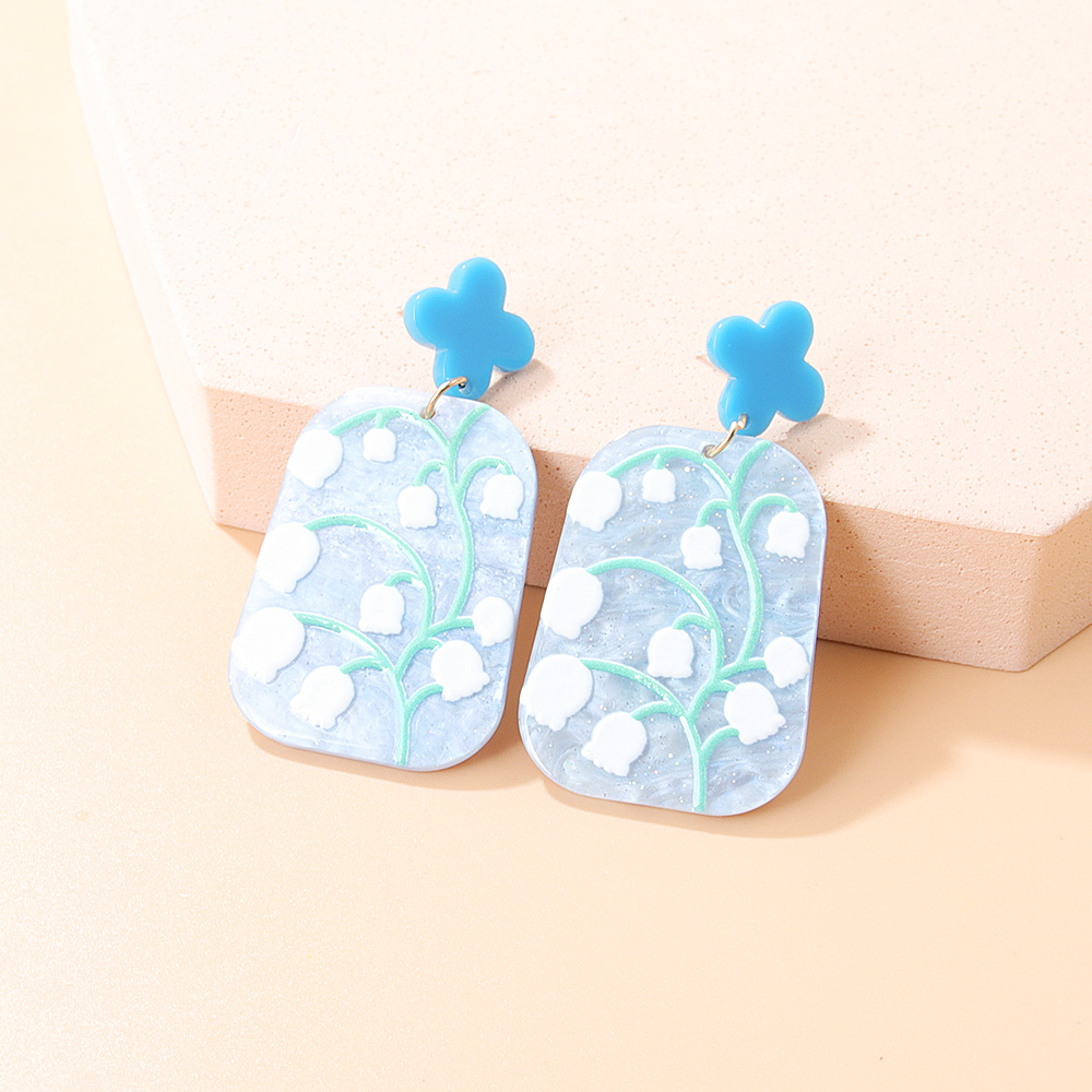 Cute Plant Arylic Printing Arylic Drop Earrings display picture 16