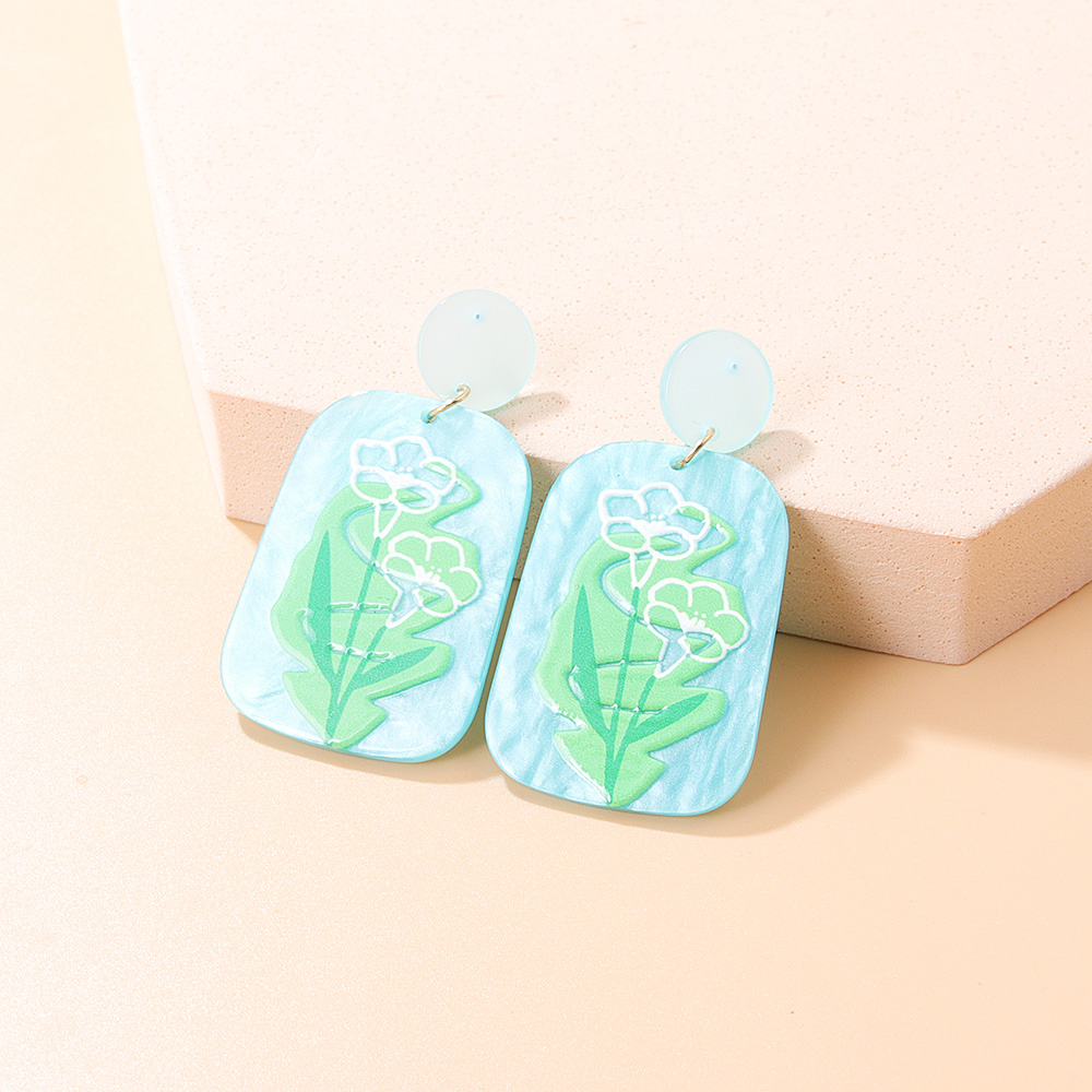 Cute Plant Arylic Printing Arylic Drop Earrings display picture 17