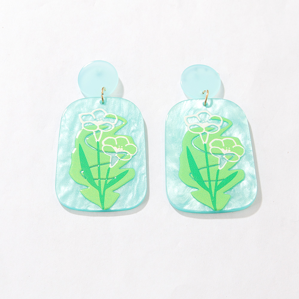 Cute Plant Arylic Printing Arylic Drop Earrings display picture 18