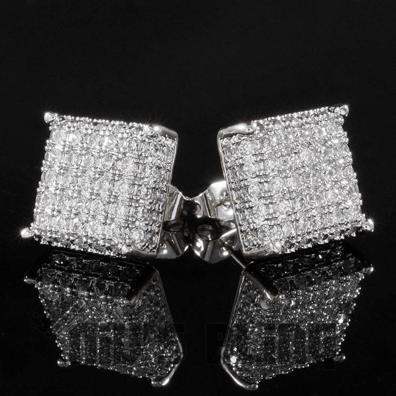 Moda Cuadrado Cobre Pendientes Enchapado Diamantes De Imitación Pendientes De Cobre display picture 6
