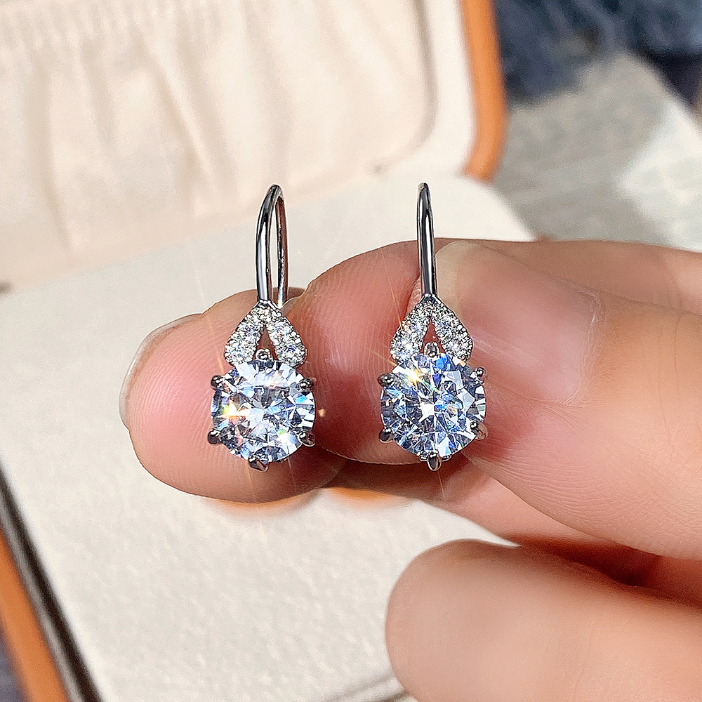 Fashion Geometric Copper Drop Earrings Plating Zircon Copper Earrings display picture 4