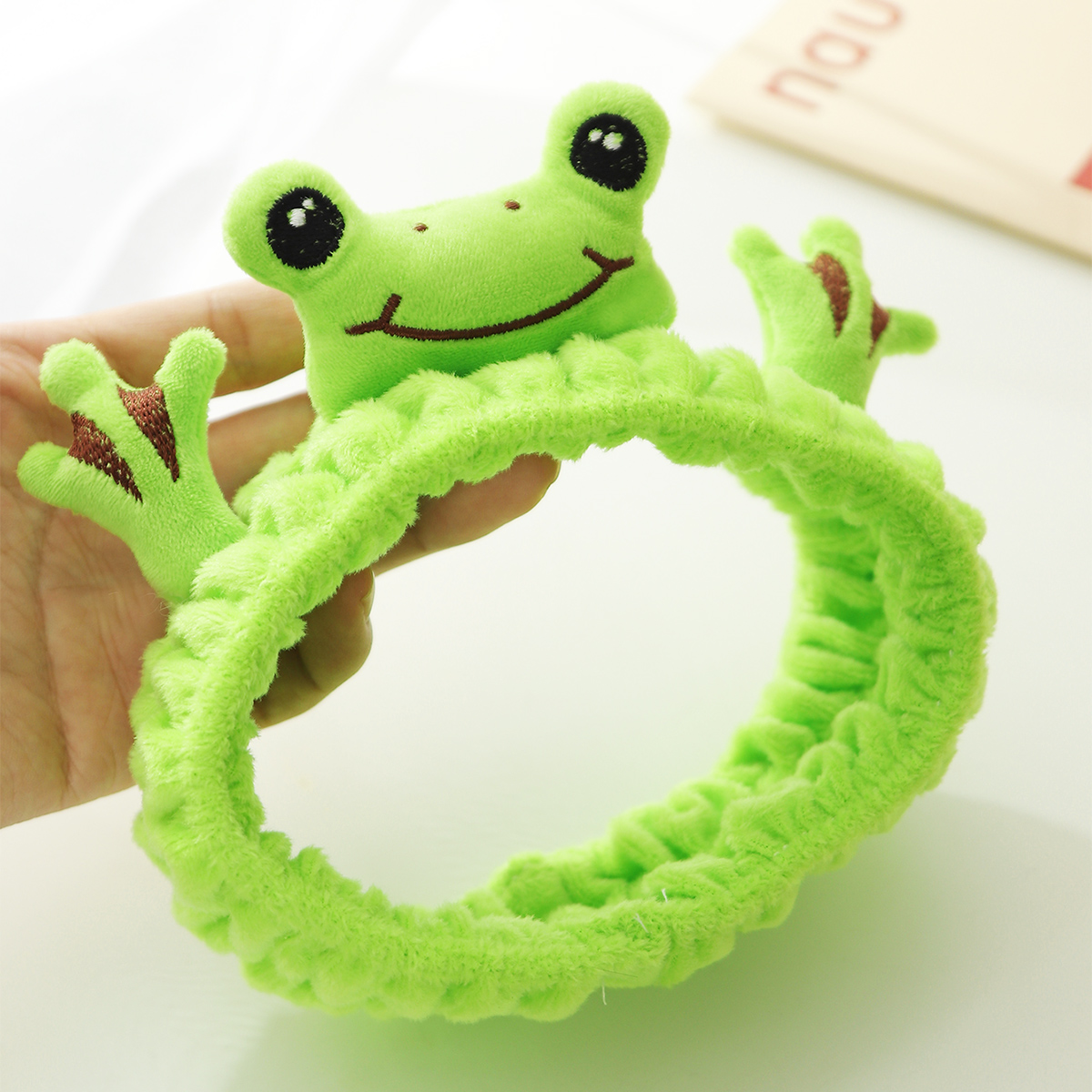Fashion Printed Lovely Cartoon Frog Shaped Stitching Headband display picture 4