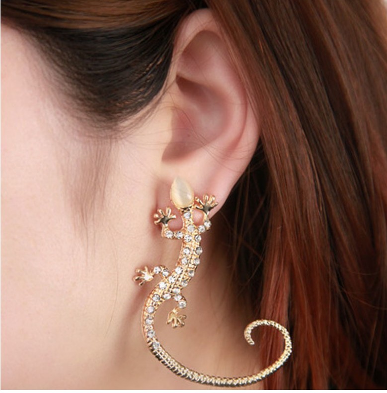 Modern Style Geometric Alloy Artificial Rhinestones Ear Clips 1 Piece display picture 2