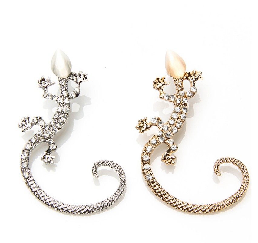 Style Moderne Géométrique Alliage Strass Artificiels Clips D'oreille 1 Pièce display picture 3