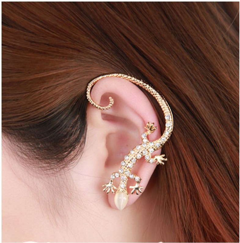 Style Moderne Géométrique Alliage Strass Artificiels Clips D'oreille 1 Pièce display picture 5