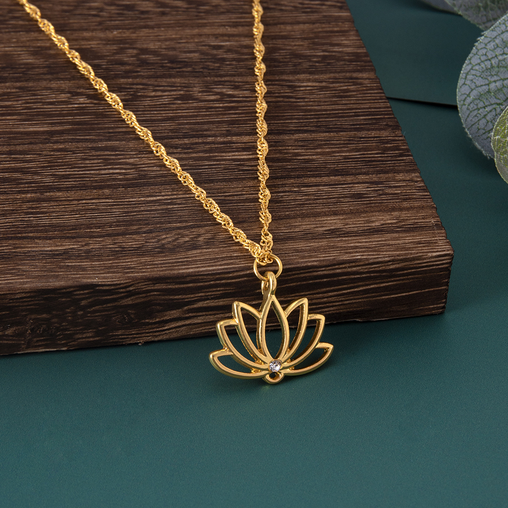 Mode Lotus Alliage Placage Pendentif 1 Pièce display picture 3