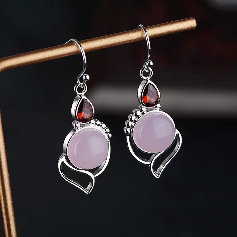 Retro Water Droplets Alloy Irregular Resin Dangling Earrings display picture 4