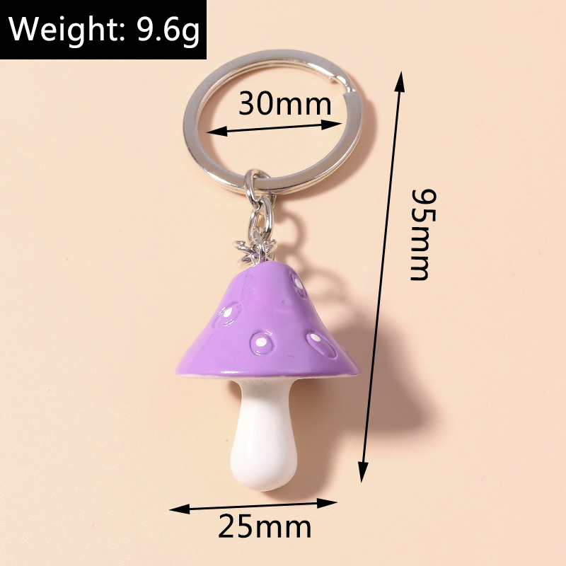 Cute Mushroom Alloy Plating Keychain 1 Piece display picture 1