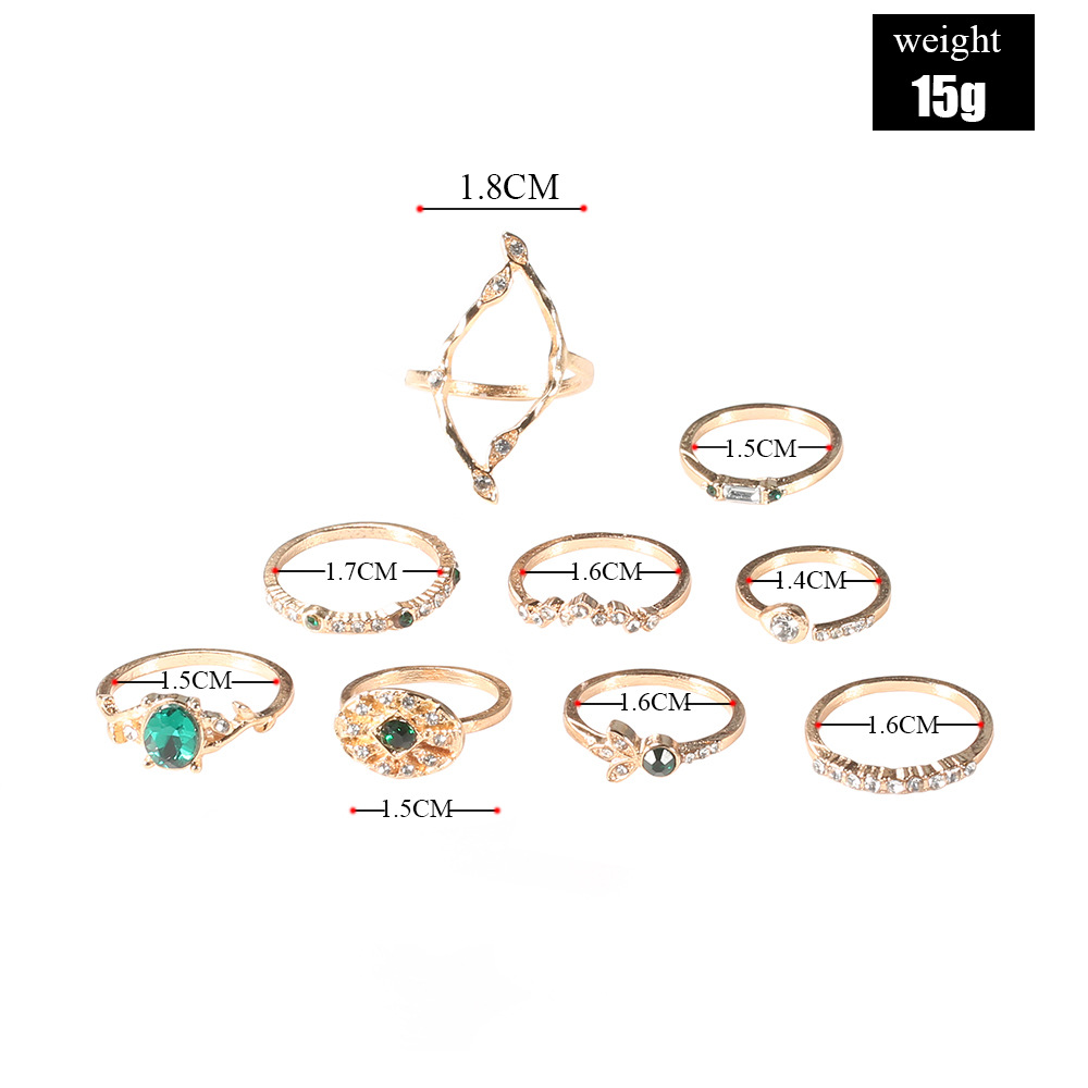 Shiny Irregular Star Alloy Inlay Artificial Rhinestones Women's Rings display picture 2