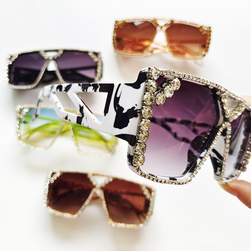 Unisex Fashion Geometric Pc Square Diamond Sunglasses display picture 4