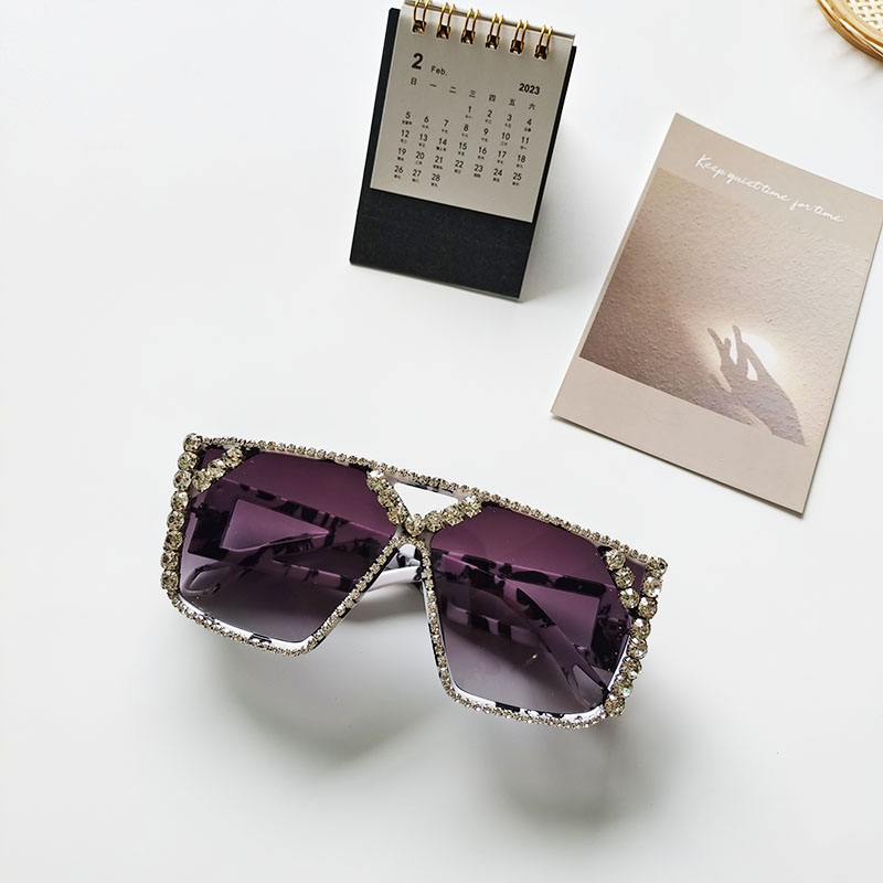 Unisex Fashion Geometric Pc Square Diamond Sunglasses display picture 10