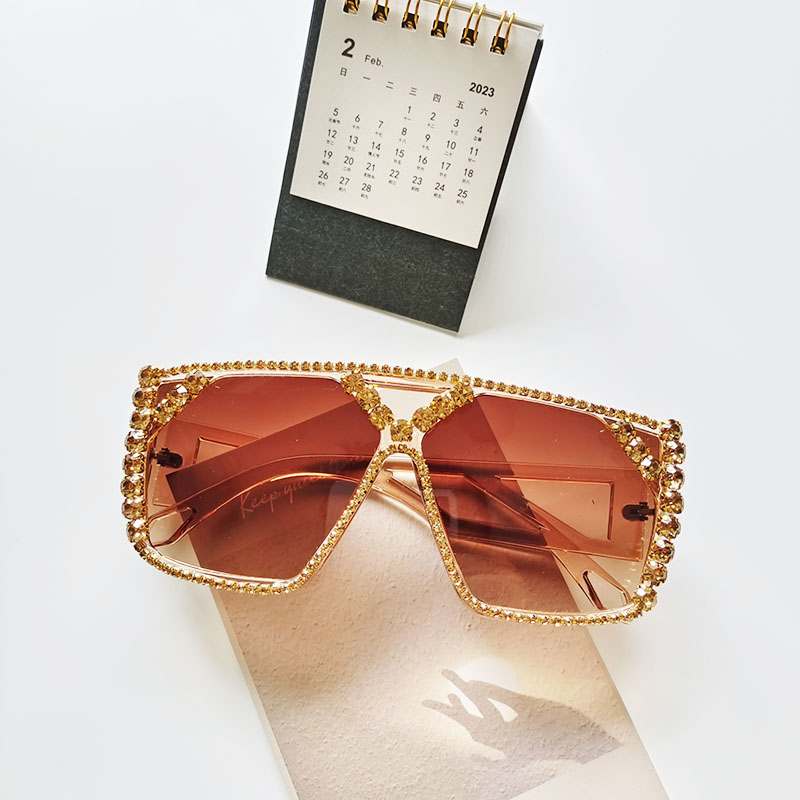 Unisex Fashion Geometric Pc Square Diamond Sunglasses display picture 8