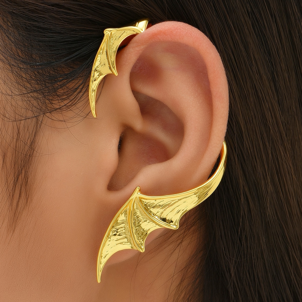 Fashion Snake Bat Dragon Copper Ear Clips Plating Copper Earrings display picture 4