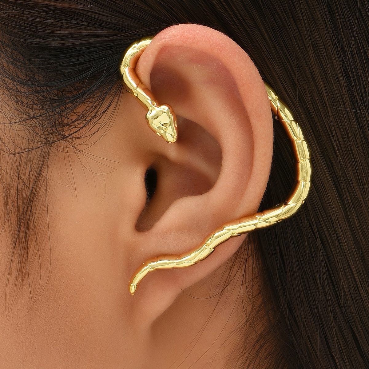 Fashion Snake Bat Dragon Copper Ear Clips Plating Copper Earrings display picture 10